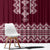 Ukraine Folk Pattern Window Curtain Ukrainian Wine Red Version - Wonder Print Shop