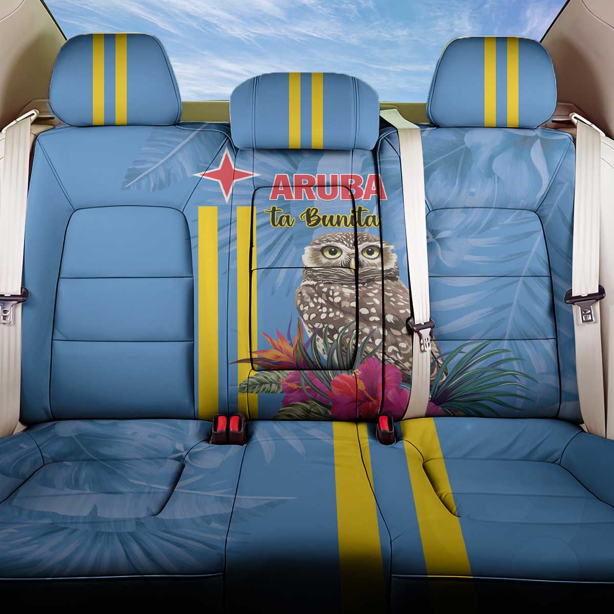 Aruba ta Bonita Back Car Seat Cover Aruba Shoco Tropical Vibe - Wonder Print Shop