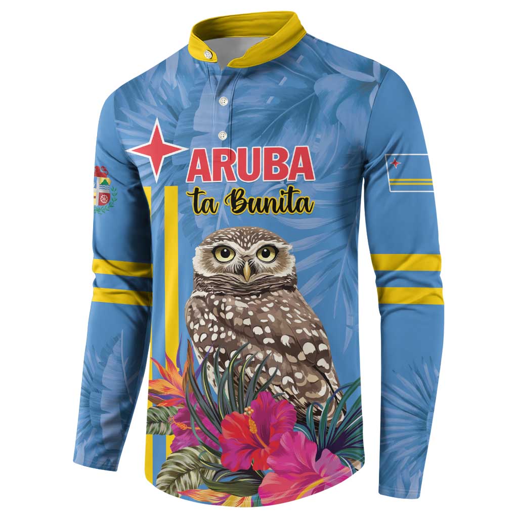 Aruba ta Bonita Button Sweatshirt Aruba Shoco Tropical Vibe - Wonder Print Shop