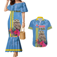 Aruba ta Bonita Couples Matching Mermaid Dress and Hawaiian Shirt Aruba Shoco Tropical Vibe - Wonder Print Shop
