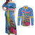 Aruba ta Bonita Couples Matching Off Shoulder Maxi Dress and Long Sleeve Button Shirt Aruba Shoco Tropical Vibe - Wonder Print Shop
