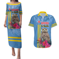 Aruba ta Bonita Couples Matching Puletasi and Hawaiian Shirt Aruba Shoco Tropical Vibe - Wonder Print Shop