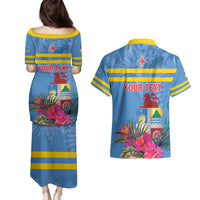 Aruba ta Bonita Couples Matching Puletasi and Hawaiian Shirt Aruba Shoco Tropical Vibe - Wonder Print Shop