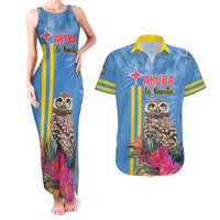Aruba ta Bonita Couples Matching Tank Maxi Dress and Hawaiian Shirt Aruba Shoco Tropical Vibe - Wonder Print Shop