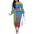 Aruba ta Bonita Family Matching Off The Shoulder Long Sleeve Dress and Hawaiian Shirt Aruba Shoco Tropical Vibe - Wonder Print Shop