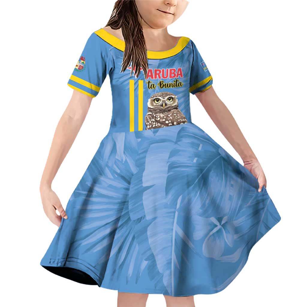 Aruba ta Bonita Family Matching Off Shoulder Short Dress and Hawaiian Shirt Aruba Shoco Tropical Vibe - Wonder Print Shop