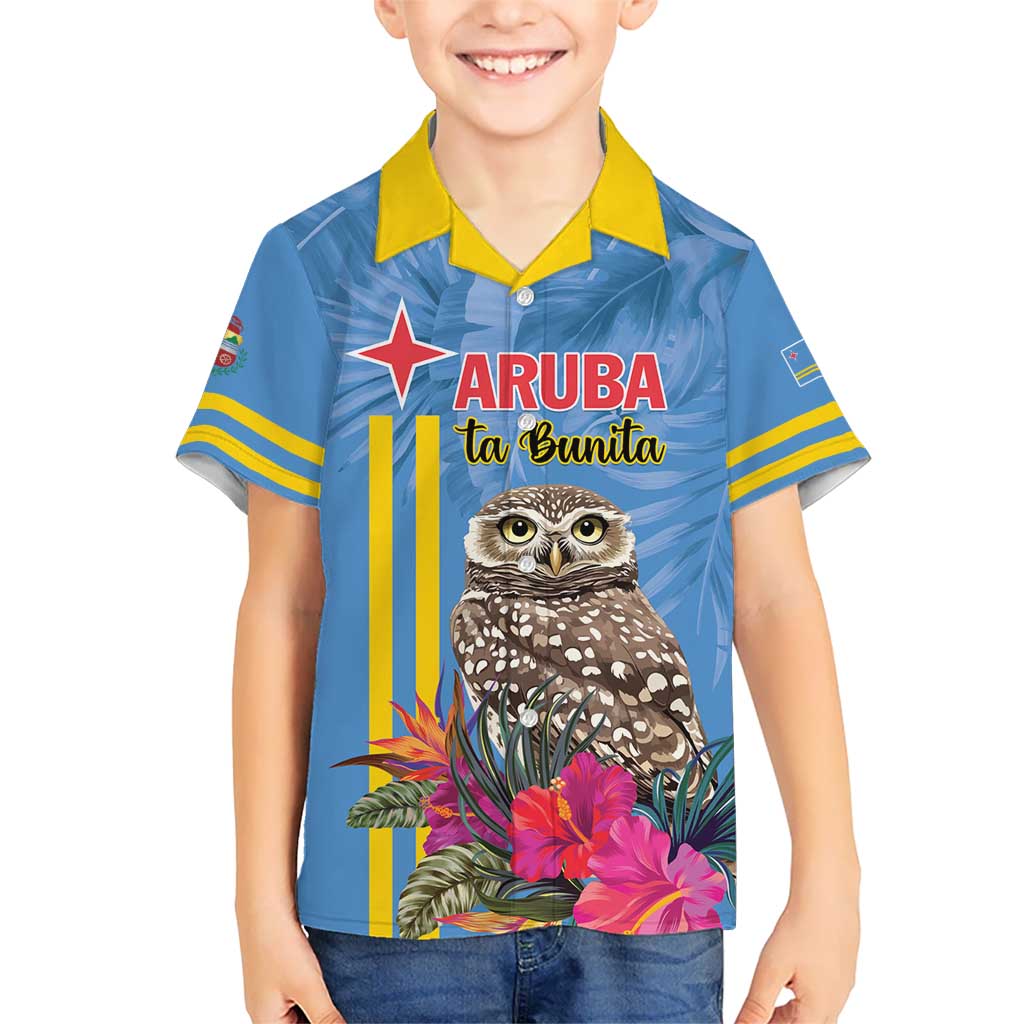 Aruba ta Bonita Kid Hawaiian Shirt Aruba Shoco Tropical Vibe - Wonder Print Shop