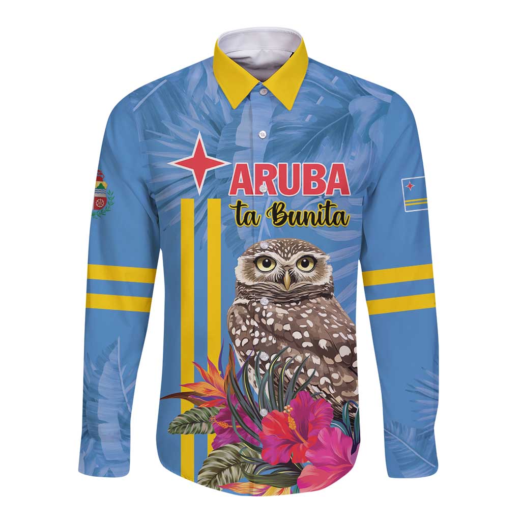 Aruba ta Bonita Long Sleeve Button Shirt Aruba Shoco Tropical Vibe - Wonder Print Shop