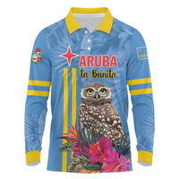 Aruba ta Bonita Long Sleeve Polo Shirt Aruba Shoco Tropical Vibe - Wonder Print Shop