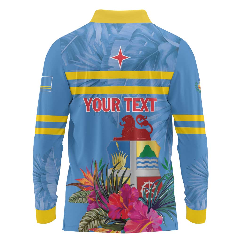 Aruba ta Bonita Long Sleeve Polo Shirt Aruba Shoco Tropical Vibe - Wonder Print Shop