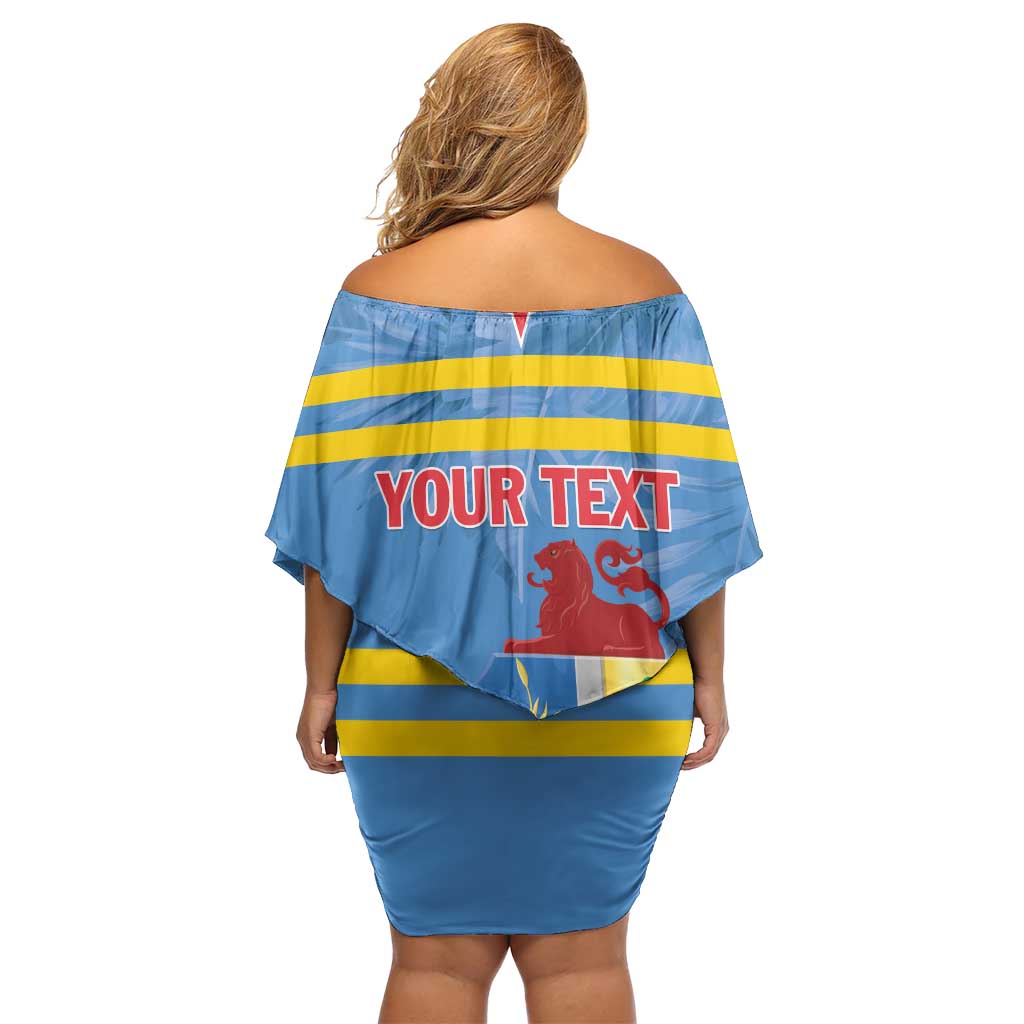 Aruba ta Bonita Off Shoulder Short Dress Aruba Shoco Tropical Vibe - Wonder Print Shop