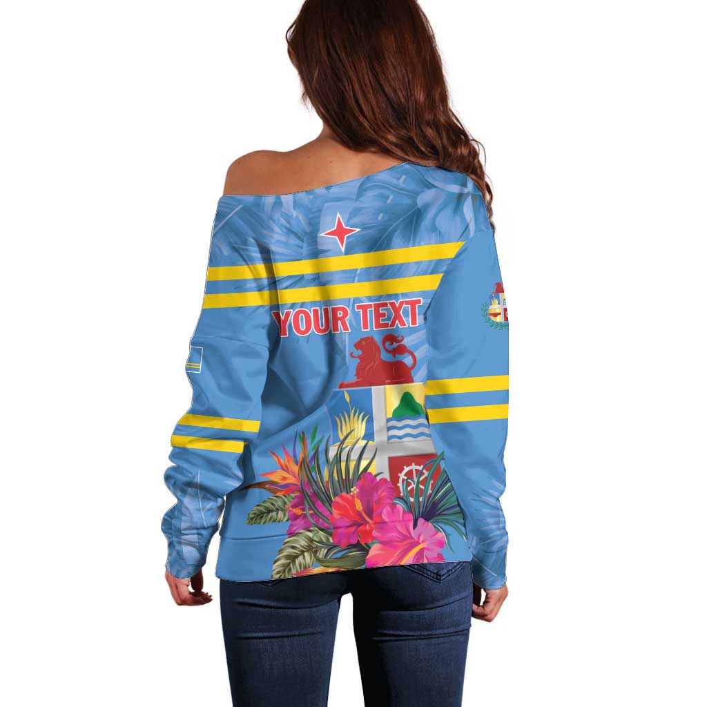 Aruba ta Bonita Off Shoulder Sweater Aruba Shoco Tropical Vibe - Wonder Print Shop