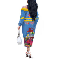 Aruba ta Bonita Off The Shoulder Long Sleeve Dress Aruba Shoco Tropical Vibe - Wonder Print Shop