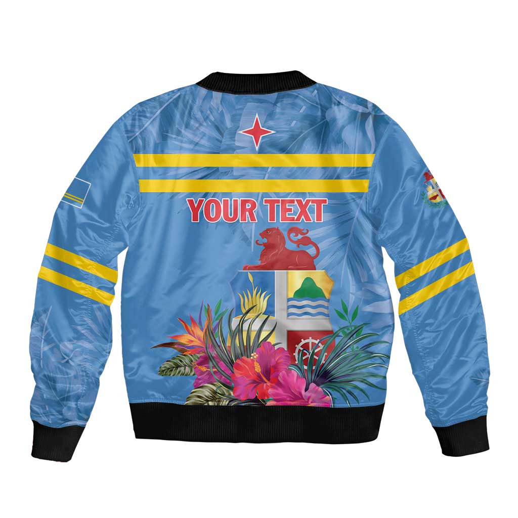 Aruba ta Bonita Sleeve Zip Bomber Jacket Aruba Shoco Tropical Vibe - Wonder Print Shop