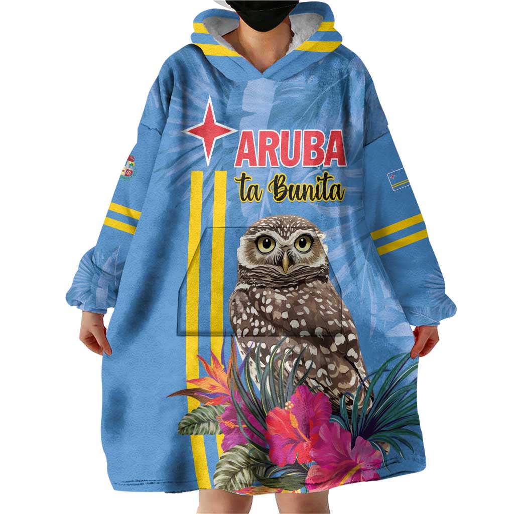Aruba ta Bonita Wearable Blanket Hoodie Aruba Shoco Tropical Vibe - Wonder Print Shop