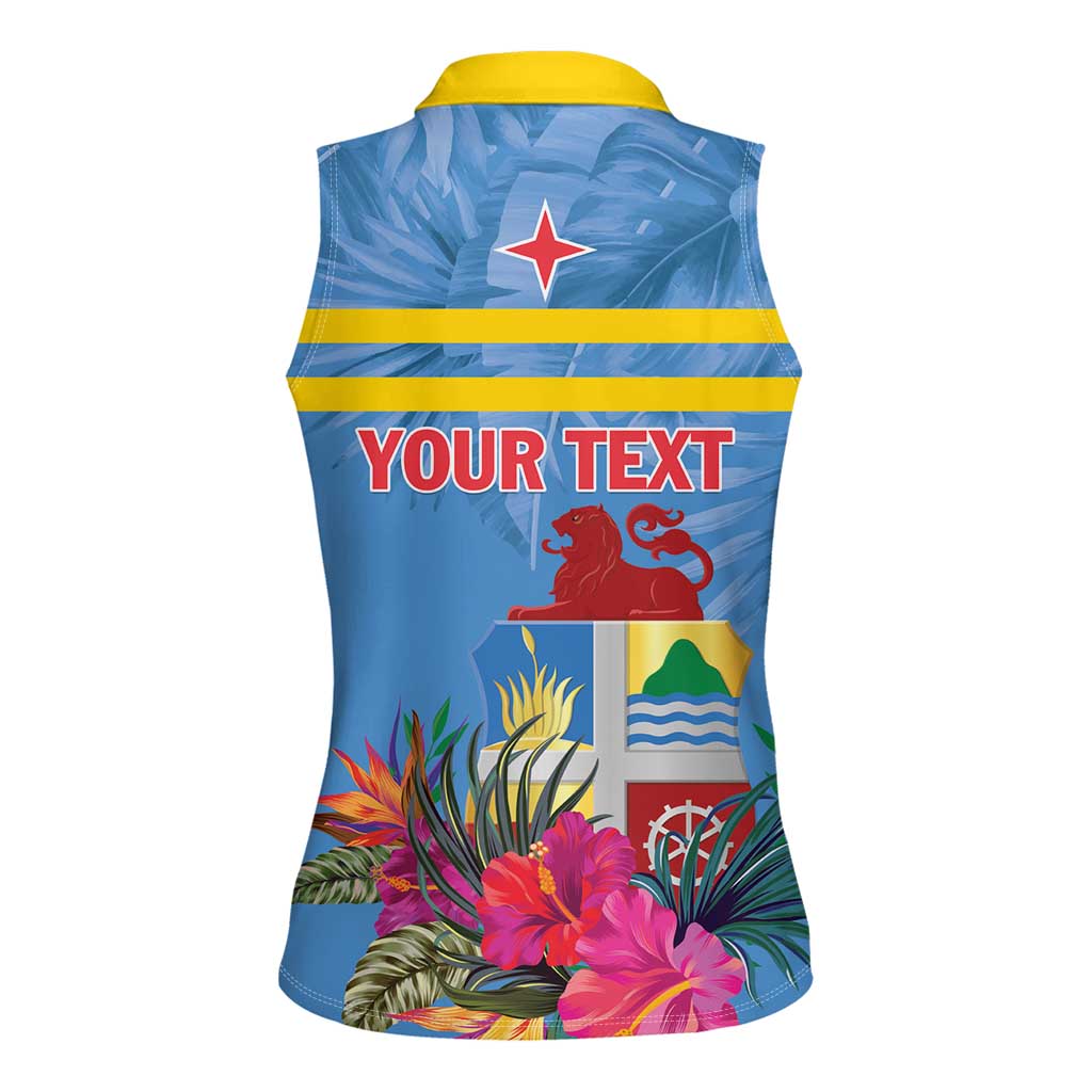 Aruba ta Bonita Women Sleeveless Polo Shirt Aruba Shoco Tropical Vibe - Wonder Print Shop