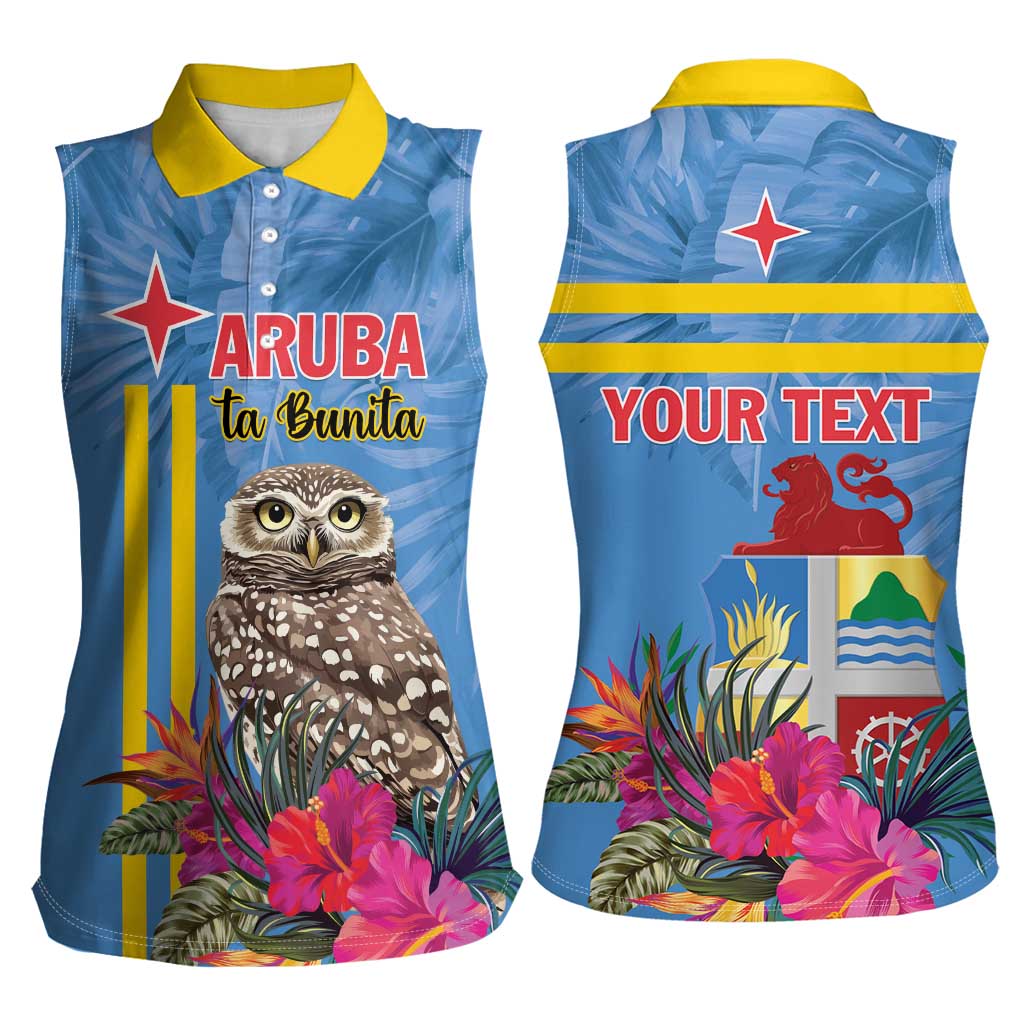 Aruba ta Bonita Women Sleeveless Polo Shirt Aruba Shoco Tropical Vibe - Wonder Print Shop