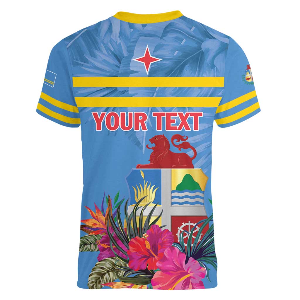 Aruba ta Bonita Women V-Neck T-Shirt Aruba Shoco Tropical Vibe - Wonder Print Shop