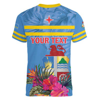 Aruba ta Bonita Women V-Neck T-Shirt Aruba Shoco Tropical Vibe - Wonder Print Shop