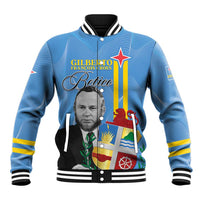 Feliz Dia di Betico Baseball Jacket Aruba Flag Style - Wonder Print Shop