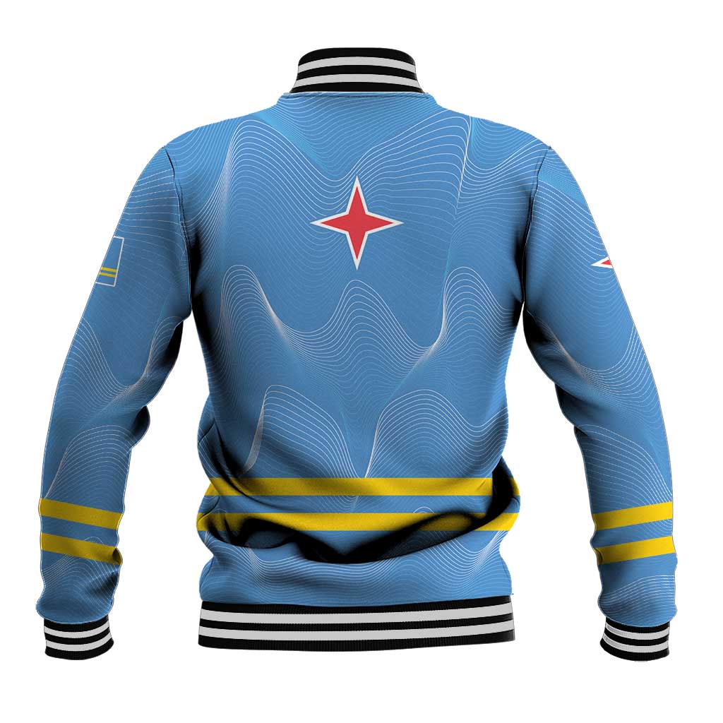 Feliz Dia di Betico Baseball Jacket Aruba Flag Style - Wonder Print Shop