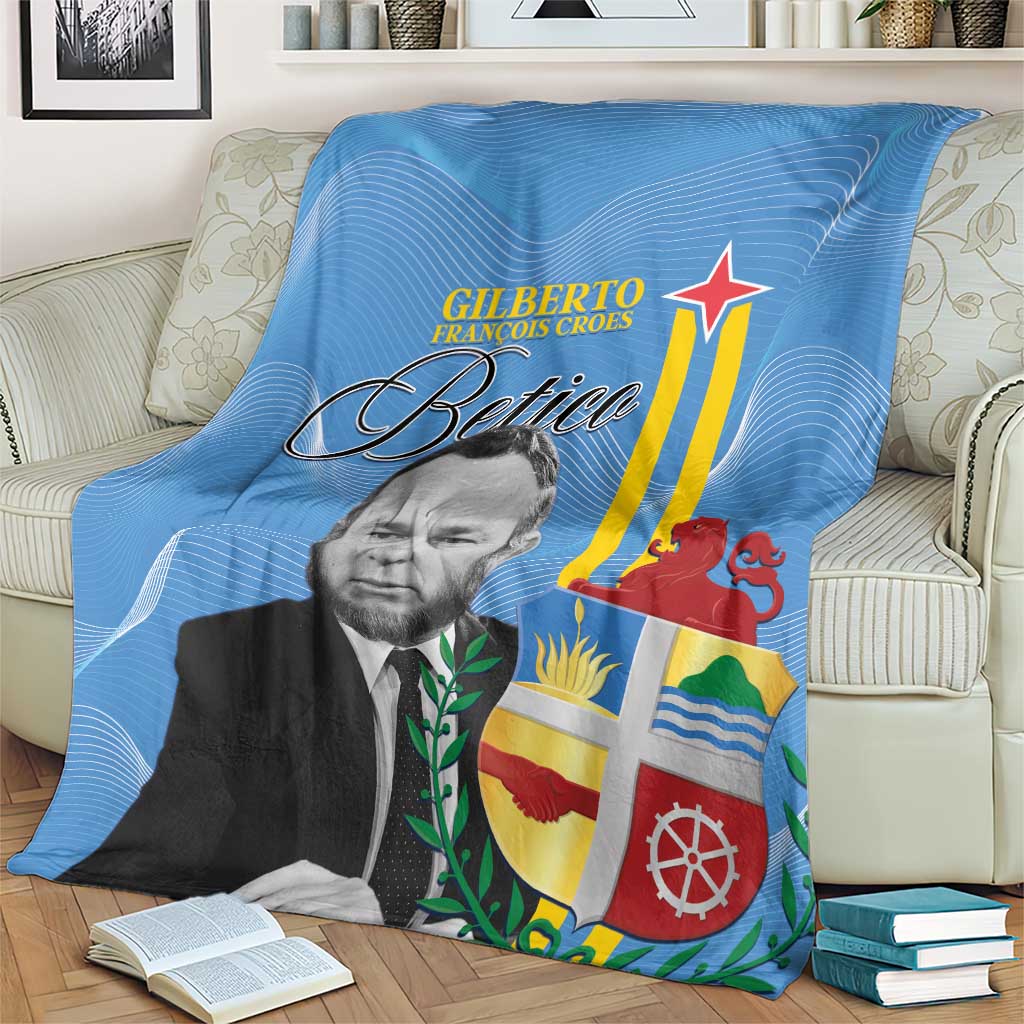 Feliz Dia di Betico Blanket Aruba Flag Style