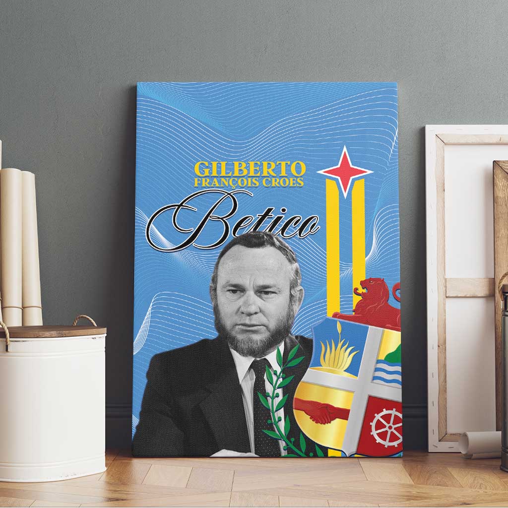 Feliz Dia di Betico Canvas Wall Art Aruba Flag Style - Wonder Print Shop