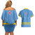 Feliz Dia di Betico Couples Matching Off Shoulder Short Dress and Hawaiian Shirt Aruba Flag Style - Wonder Print Shop