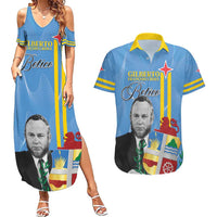 Feliz Dia di Betico Couples Matching Summer Maxi Dress and Hawaiian Shirt Aruba Flag Style - Wonder Print Shop