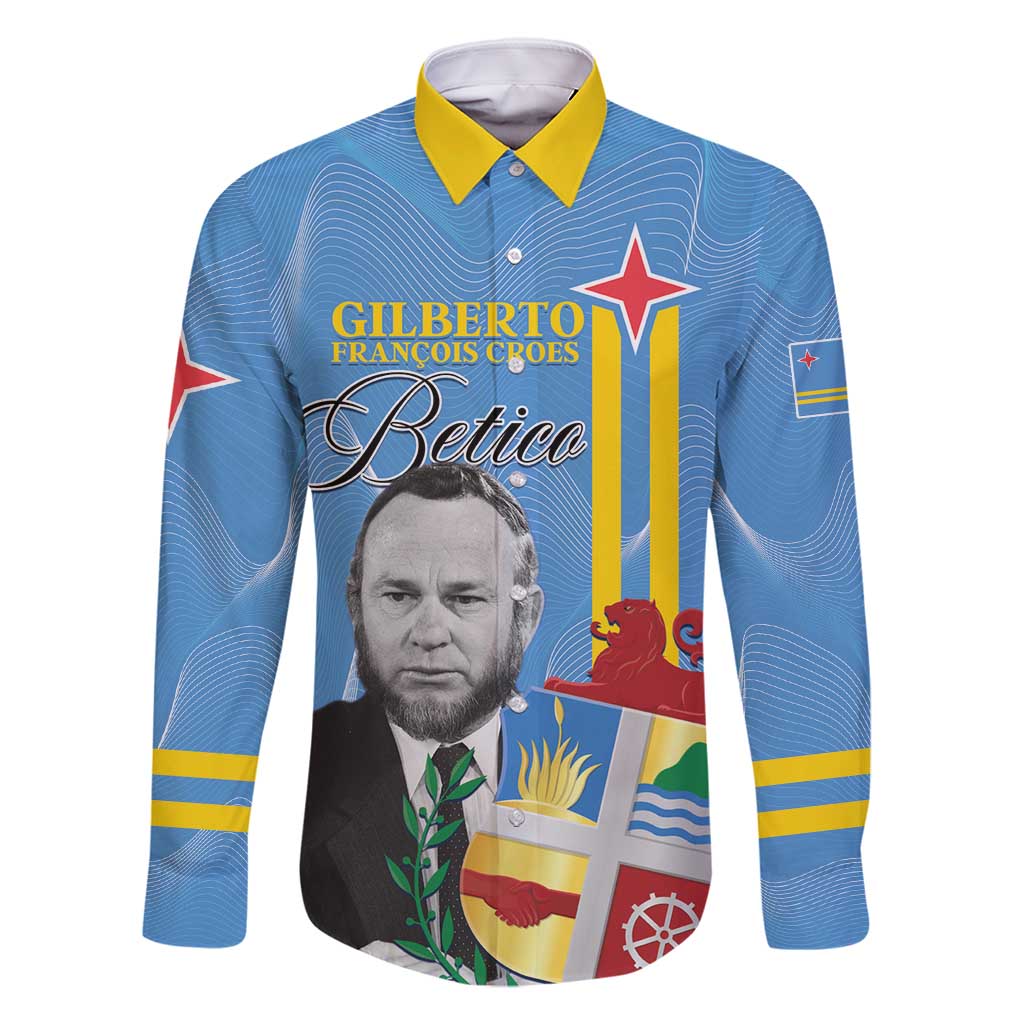 Feliz Dia di Betico Family Matching Long Sleeve Bodycon Dress and Hawaiian Shirt Aruba Flag Style - Wonder Print Shop