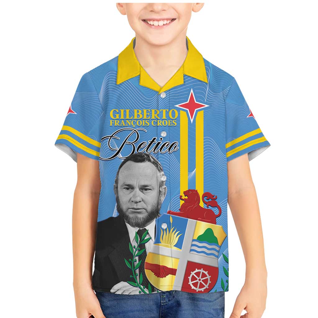 Feliz Dia di Betico Family Matching Mermaid Dress and Hawaiian Shirt Aruba Flag Style - Wonder Print Shop