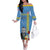 Feliz Dia di Betico Family Matching Off The Shoulder Long Sleeve Dress and Hawaiian Shirt Aruba Flag Style - Wonder Print Shop
