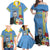 Feliz Dia di Betico Family Matching Off Shoulder Maxi Dress and Hawaiian Shirt Aruba Flag Style - Wonder Print Shop
