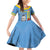 Feliz Dia di Betico Family Matching Off Shoulder Short Dress and Hawaiian Shirt Aruba Flag Style - Wonder Print Shop