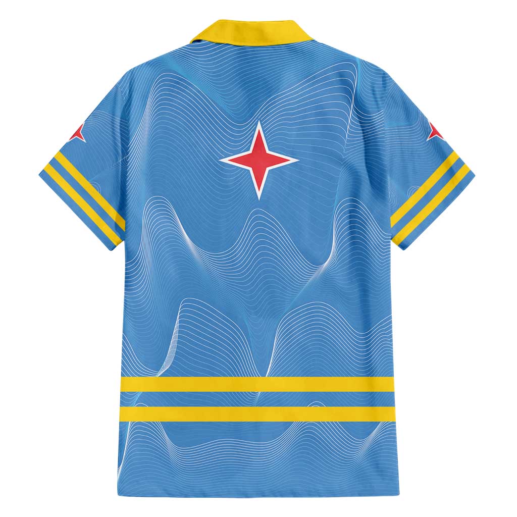 Feliz Dia di Betico Family Matching Off Shoulder Short Dress and Hawaiian Shirt Aruba Flag Style - Wonder Print Shop