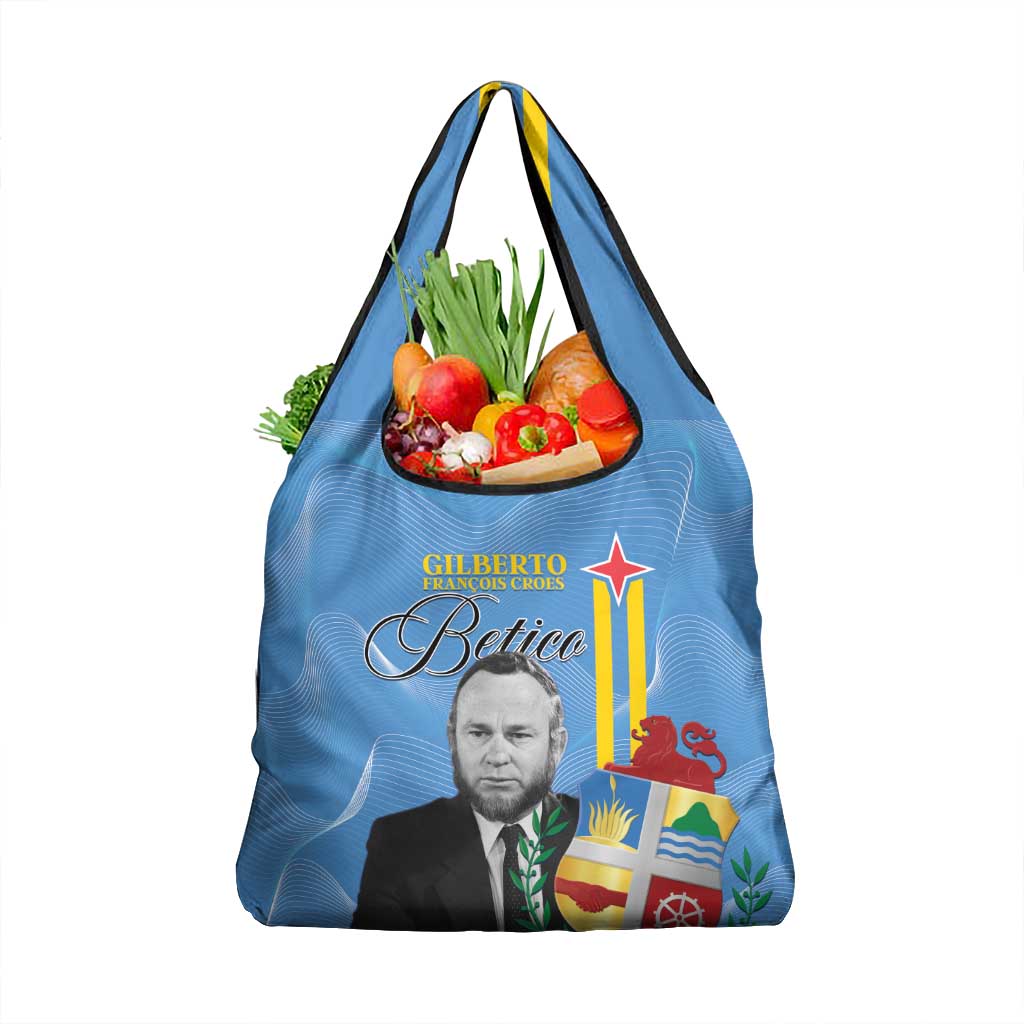 Feliz Dia di Betico Grocery Bag Aruba Flag Style