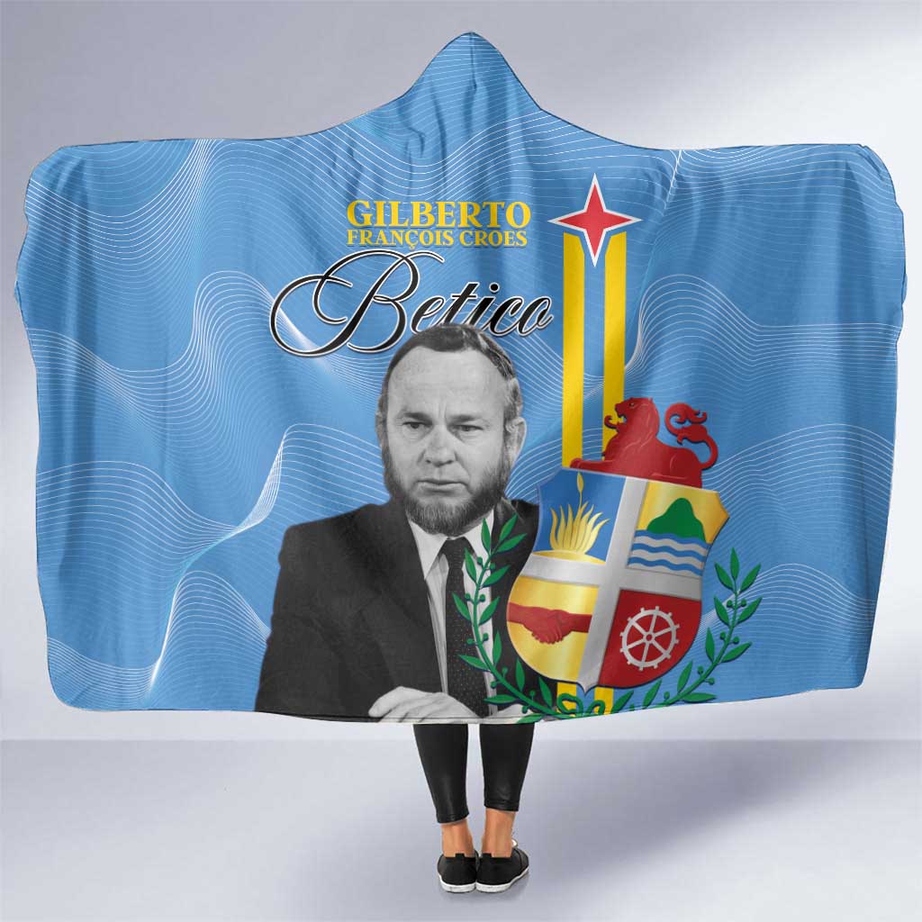 Feliz Dia di Betico Hooded Blanket Aruba Flag Style