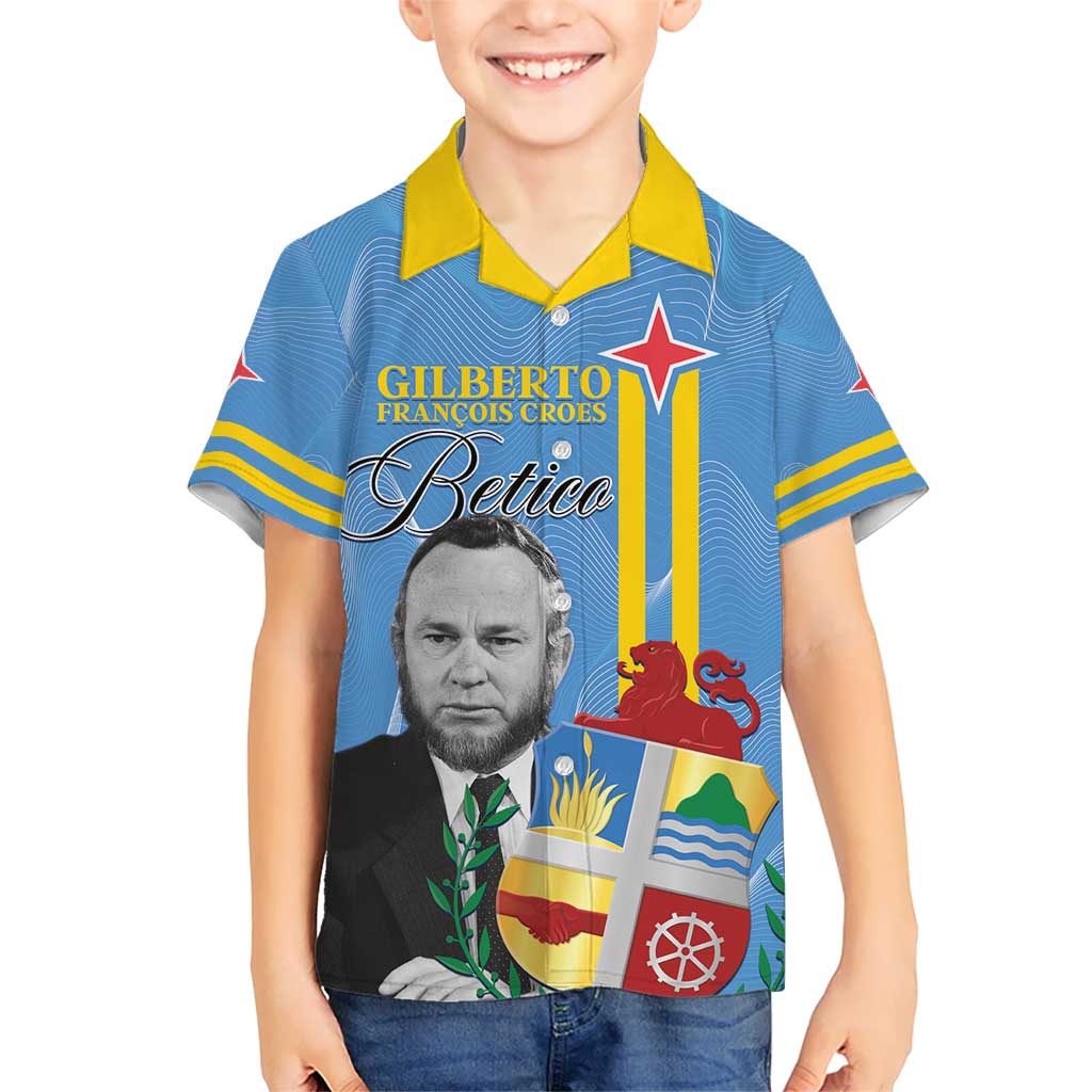 Feliz Dia di Betico Kid Hawaiian Shirt Aruba Flag Style - Wonder Print Shop