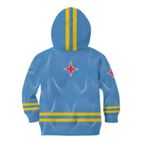 Feliz Dia di Betico Kid Hoodie Aruba Flag Style - Wonder Print Shop