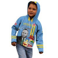 Feliz Dia di Betico Kid Hoodie Aruba Flag Style - Wonder Print Shop