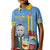 Feliz Dia di Betico Kid Polo Shirt Aruba Flag Style - Wonder Print Shop