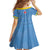 Feliz Dia di Betico Kid Short Sleeve Dress Aruba Flag Style - Wonder Print Shop
