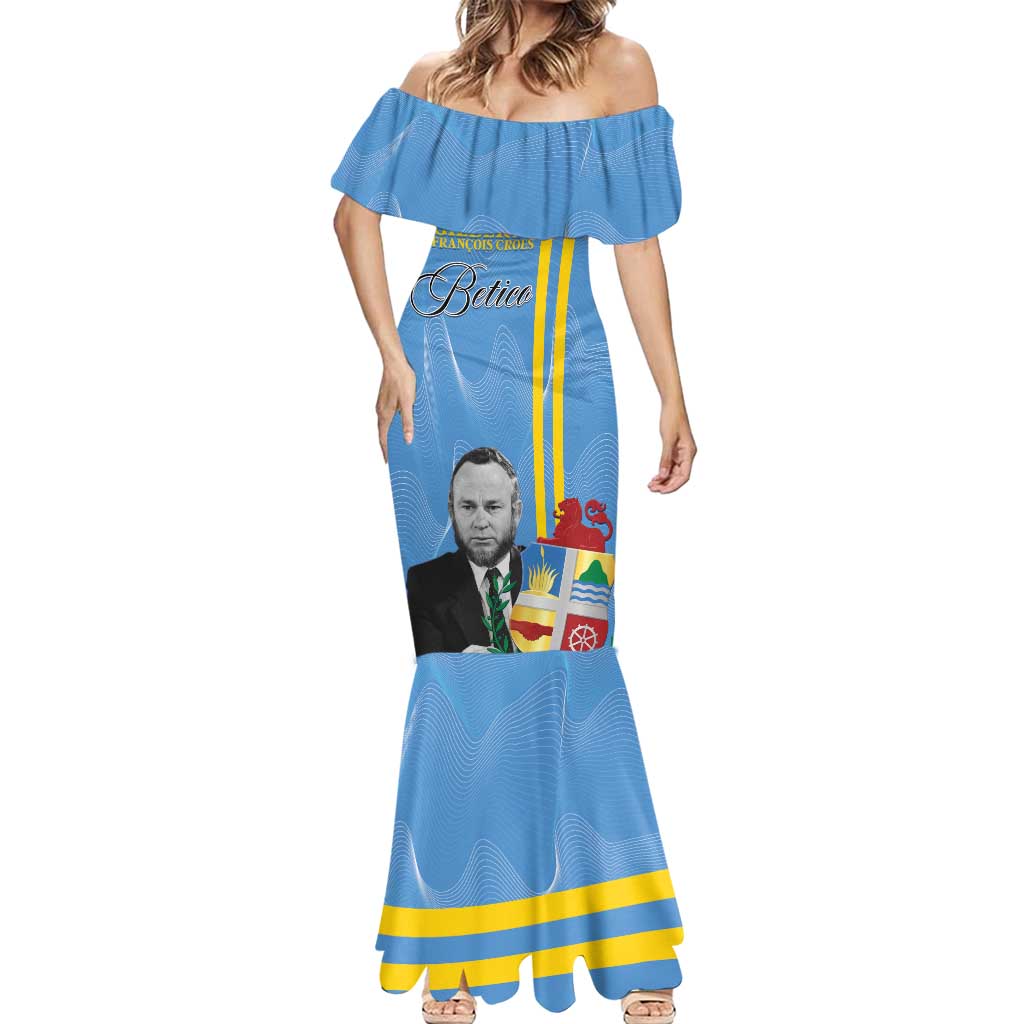 Feliz Dia di Betico Mermaid Dress Aruba Flag Style - Wonder Print Shop