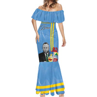 Feliz Dia di Betico Mermaid Dress Aruba Flag Style - Wonder Print Shop