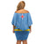 Feliz Dia di Betico Off Shoulder Short Dress Aruba Flag Style - Wonder Print Shop