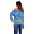 Feliz Dia di Betico Off Shoulder Sweater Aruba Flag Style - Wonder Print Shop