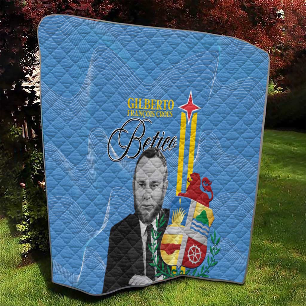 Feliz Dia di Betico Quilt Aruba Flag Style - Wonder Print Shop