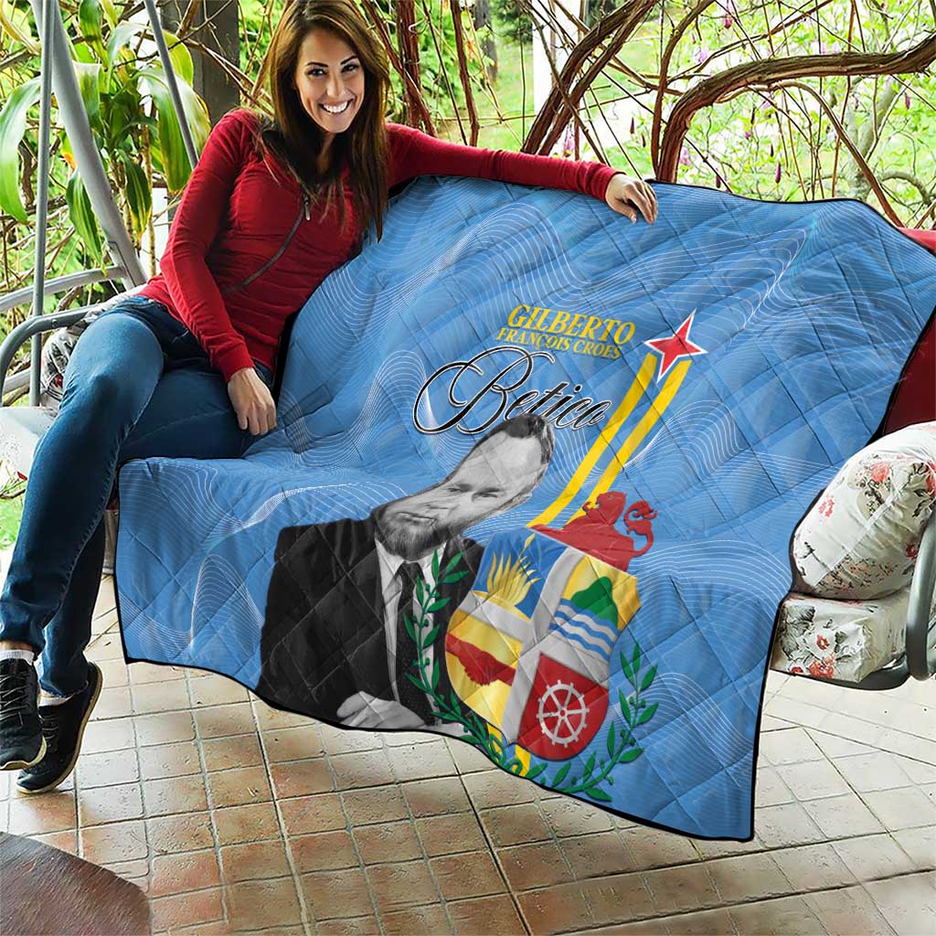 Feliz Dia di Betico Quilt Aruba Flag Style - Wonder Print Shop