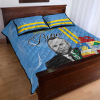 Feliz Dia di Betico Quilt Bed Set Aruba Flag Style - Wonder Print Shop