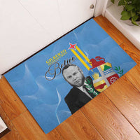 Feliz Dia di Betico Rubber Doormat Aruba Flag Style - Wonder Print Shop